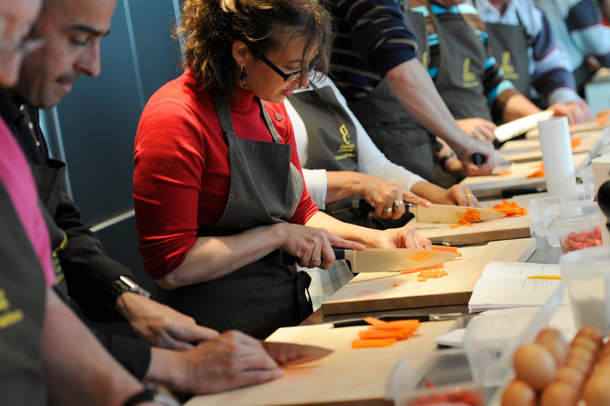 Atelier culinaire en équipe